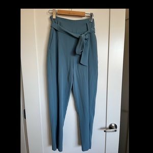 AVAILABLE- Blue belt bow trousers